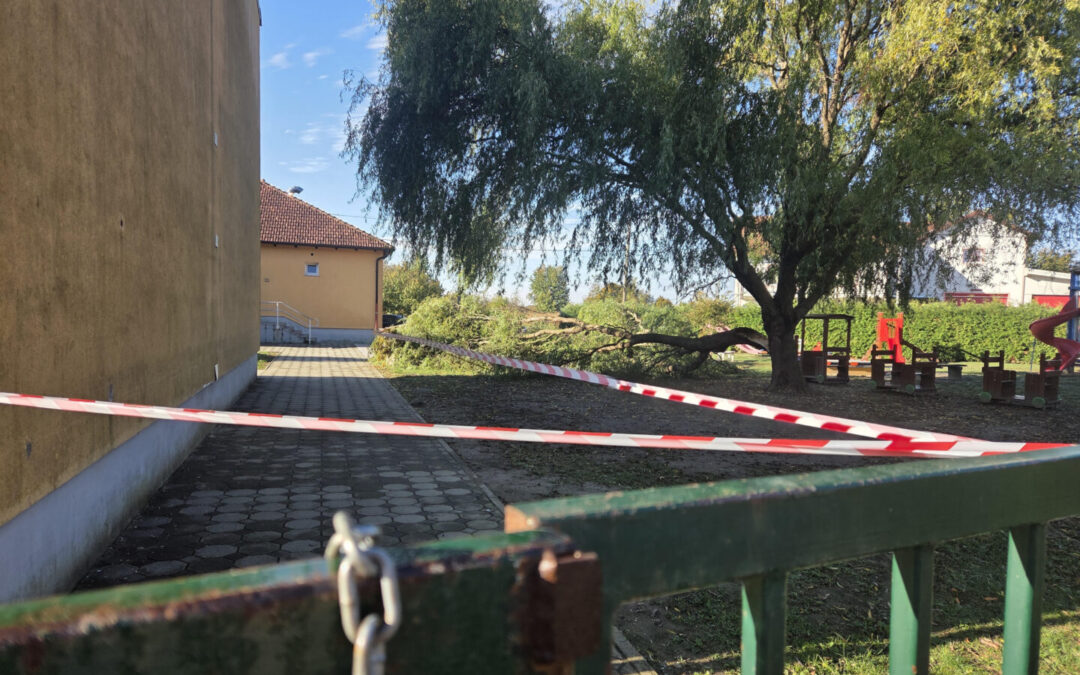 Obavijest o privremenoj zabrani korištenja školskog igrališta u Sigetcu zbog sigurnosne opasnosti